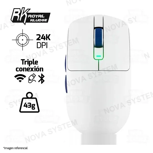 Royal Kludge MOUSE ROYAL KLUDGE M30 | INALAMBRICO | BLANCO-AZUL