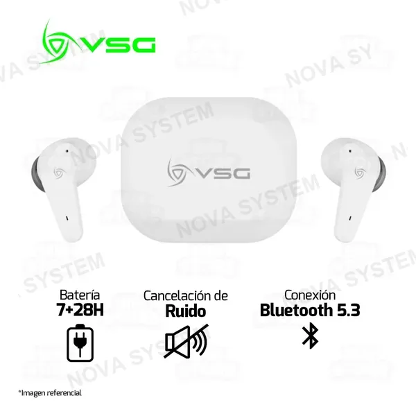VSG AUDIFONO VSG AUREUS AE1550 | BLUETOOTH 5.3 | ESTEREO | BLANCO