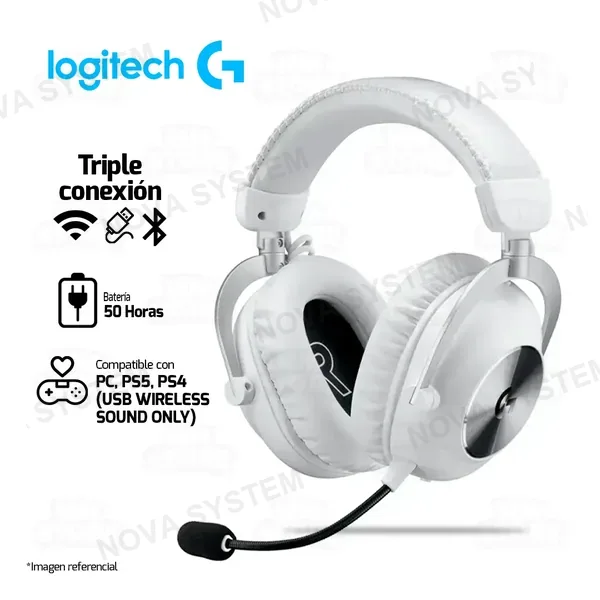 Logitech AUDIFONO LOGITECH GPRO X 2 | INALAMBRICO | 7.1 | BLANCO