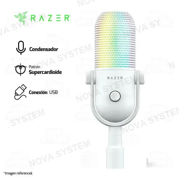 Razer MICROFONO RAZER SEIREN V3 CHROMA | USB | BLANCO | RGB