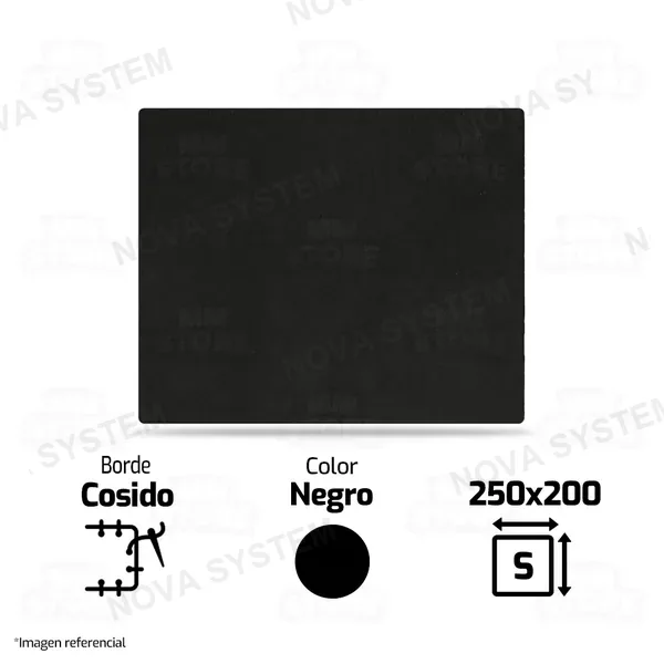 PAD MOUSE GENERICO | S | 250 X 200MM | NEGRO