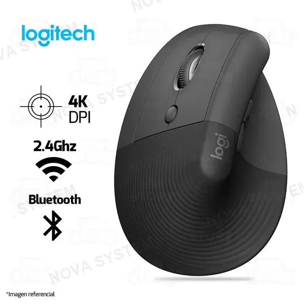 Logitech MOUSE LOGITECH LIFT LEFT VERTICAL ZURDO | BLUETOOTH - INALAMBRICO | 4,000 DPI | NEGRO