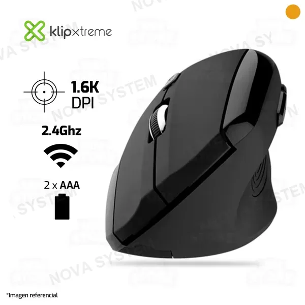KLIP MOUSE KLIP XTREME KMW-390 | INALAMBRICO | 1,600 DPI | NEGRO