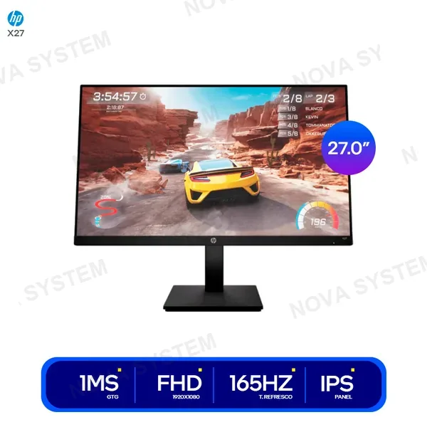 HP MONITOR GAMER HP X27 27" ( 2V6B2AA#ABA ) IPS | 165HZ 1MS | FHD