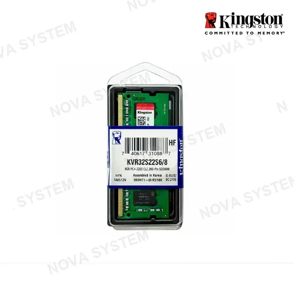 Kingston MEMORIA RAM SODIMM KINGSTON 8GB 3200 MHZ ( KVR32S22S6/8 ) DDR4