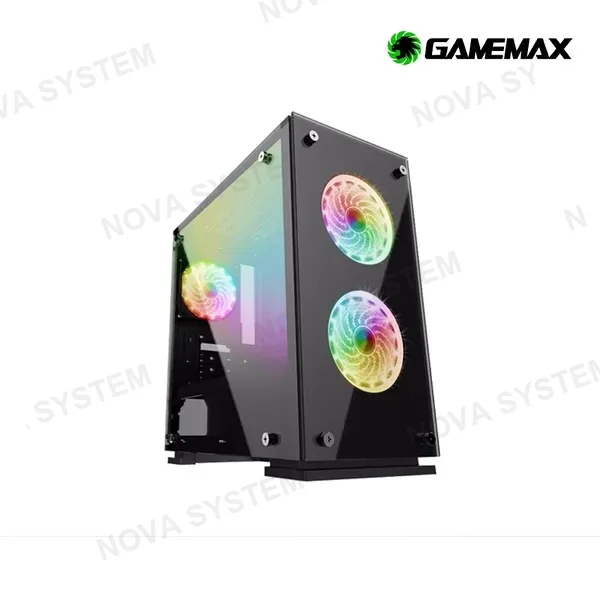 CASE GAMER GAMEMAX H605-TA 3XFAN 12CM RGB V.TEMP.