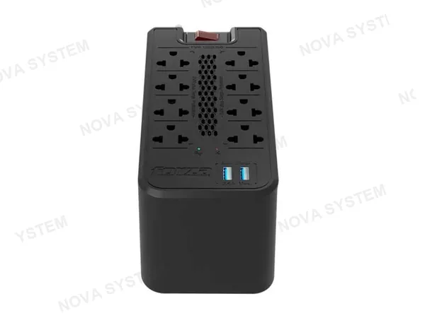 Forza ESTABILIZADOR FORZA 8 TOMAS ( FVR-1222 USB ) 1200VA - 600W | NEGRO