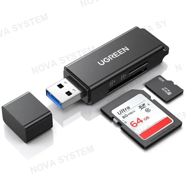 Ugreen CARD READER UGREEN ( 60722 ) USB-A 3.0 MALE TO TF/SD