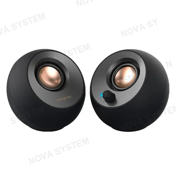 PARLANTE CREATIVE PEBBLE V2 ( 51MF1695AA000 ) NEGRO | 2.0 | 8W | USB C 3.5MM