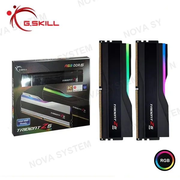 MEMORIA RAM G.SKILL TRIDENT Z5 32GB 6000 MHZ (16X2) ( F5-6000J3238F16GX2-TZ5RK ) DDR5 | NEGRO | LED RGB