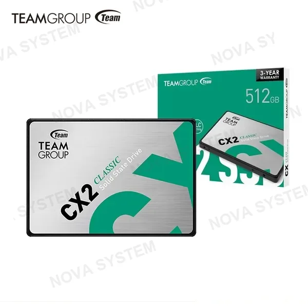 TEAMGROUP SSD TEAMGROUP CX2, 512GB, SATA 6.0 GB/S, 2.5", ECC, DC +5V
