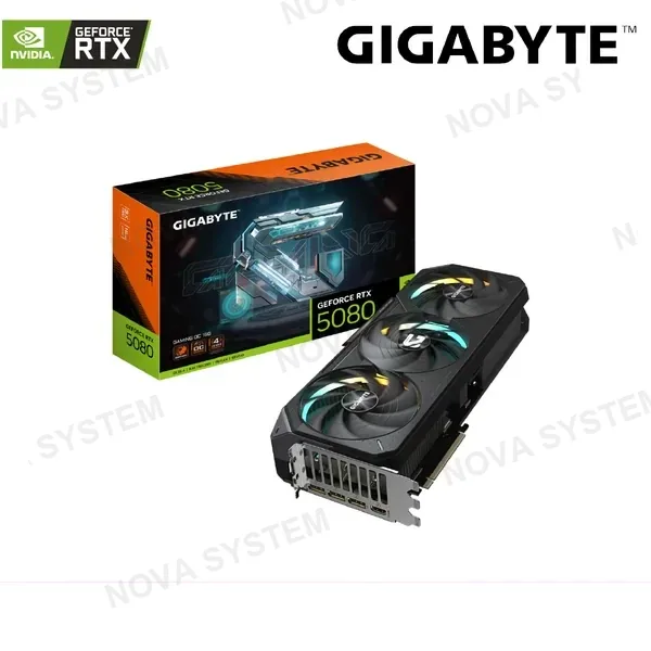 Gigabyte TARJETA DE VIDEO GIGABYTE RTX 5080 GAMING OC ( GV-N5080GAMING OC-16GD ) 16GB - GDDR7 | DLSS 4 | 256 BIT | X3 FAN | X3 DP - 1 HDMI