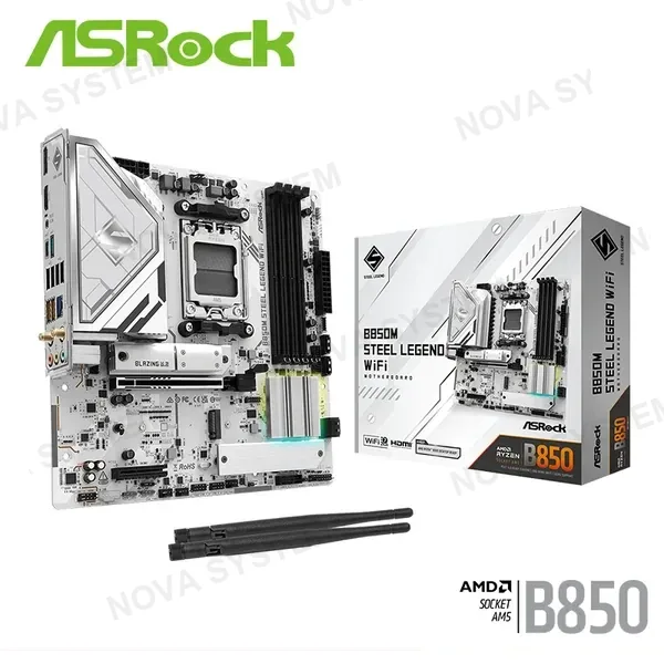 Asrock MOTHERBOARD ASROCK B850 STEEL LEGEND WIFI ( MBARB850SLWF ) DDR5 | AM5