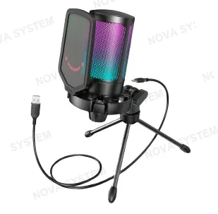 Fifine MICROFONO GAMING FIFINE ( A6V ) AMPLIGAME | RGB | CONDENSADOR | WHITE