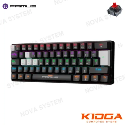 TECLADO GAMER PRIMUS BALLISTA 61T ( PKS-0G0G-S ) NEGRO | COMPACTO 60 | SWITCH RED | LED RGB