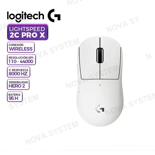 Logitech MOUSE LOGITECH G PRO X SUPERLIGHT 2C GAMING ( 910-007537 ) WIRELESS | 44K DPI | BLANCO