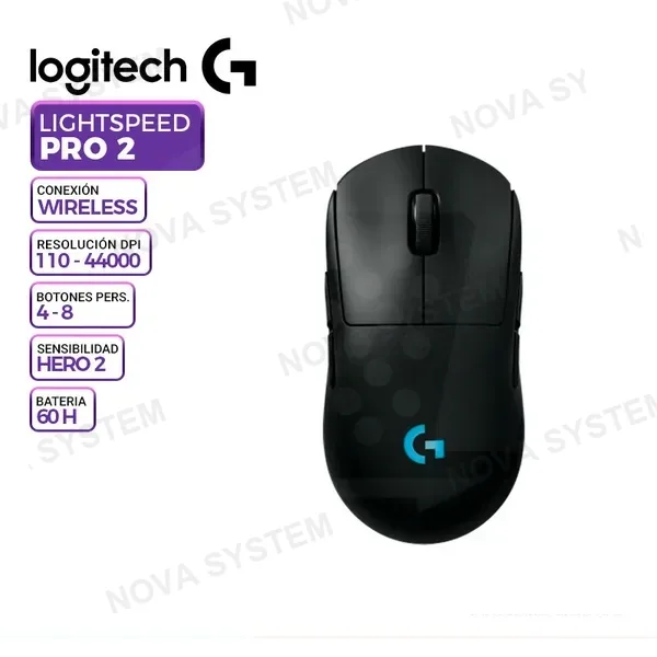 Logitech MOUSE LOGITECH G PRO 2 LIGHTSPEED ( 910-007294 ) WIRELESS | HERO 2 | 44000 DPI | NEGRO