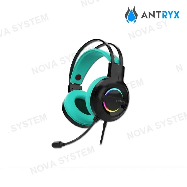 Antryx AUDIFONO C/MICROFONO ANTRYX IRIS-K ( AGH-7100KTE ) TURQUOISE 7.1 VIRTUAL USB