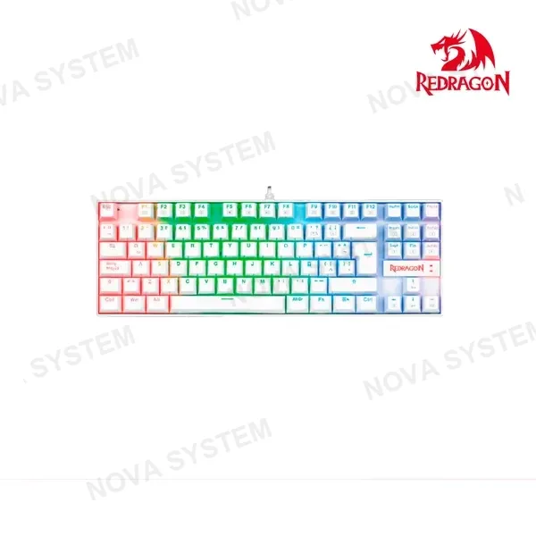 Redragon TECLADO REDRAGON KUMARA RGB ( K552W-RGB-SP ) BLANCO | SWITCH RED | RGB