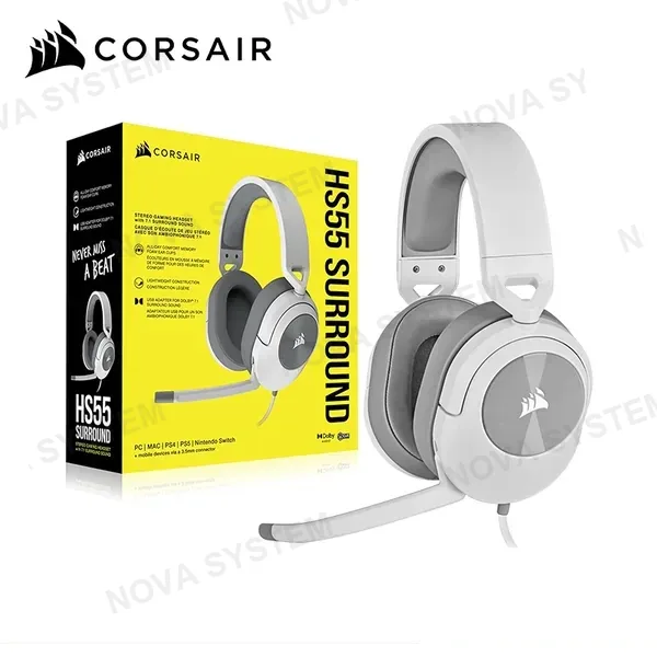 Corsair AUDIFONOS C/MICROFONO CORSAIR HS55 SURROUND V2 ( CA-9011389-WW ) CARBON | 3.5 MM | MULTI PLATAFORM