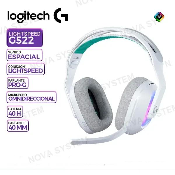 Logitech AUDIFONOS LOGITECH G325 LIGHTSPEED ( 981-001530 ) BT - USB TIPO C | 24 HORAS | 40MM | BLANCO