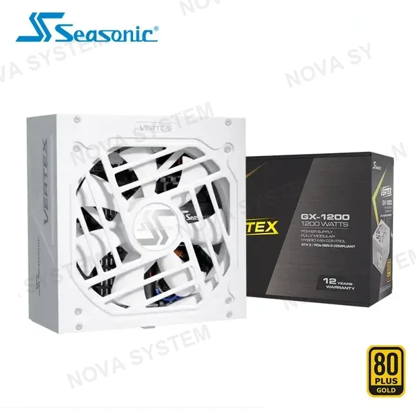 Seasonic FUENTE DE PODER SEASONIC VERTEX GX-1200W ( 12122GXAFS ) 1200W | CYBENETICS GOLD | 80 PLUS GOLD | FULL MODULAR PCIE 5.1 - ATX 3.1