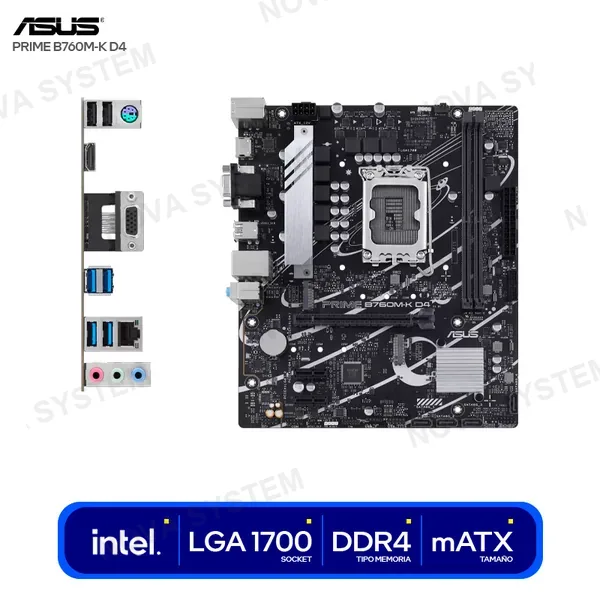 ASUS MOTHERBOARD ASUS PRIME B760M-K D4 ( 90MB1DS0-M1EAY0 ) DDR4 | LGA1700