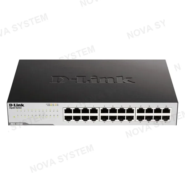 D-Link SWITCH D-LINK DGS-1024C, CAPA 2, 24 RJ-45 LAN GBE, AUTO MDI/MDI-X