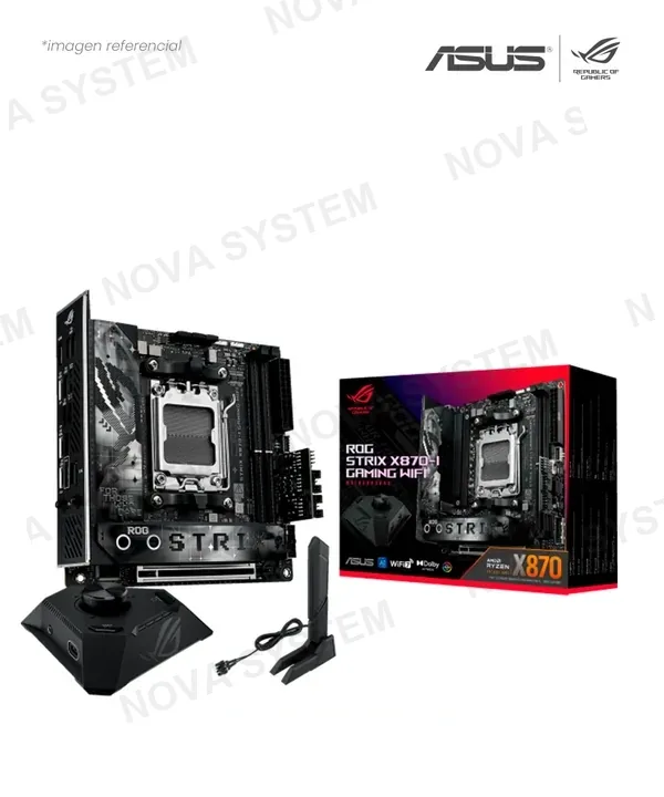 ASUS PLACA ASUS ROG STRIX X870-I GAMING WIFI AMD X870 AM5 DDR5 HDMI M.2 SATA 6GB BLUETOOTH MINI-ITX