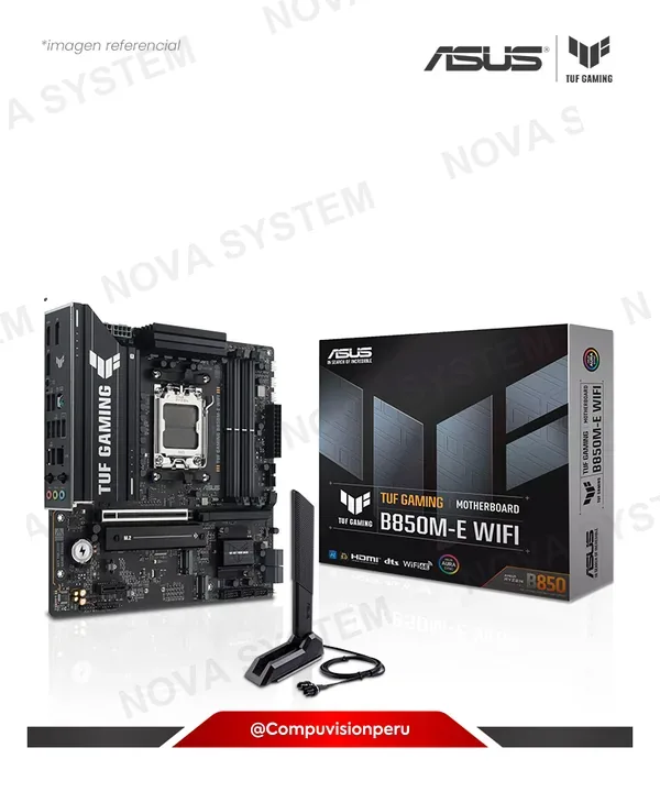 ASUS PLACA ASUS TUF GAMING B850M-E WIFI AM5 AMD B850 DDR5 M.2 SATA 6GB BLUETOOTH USB-10 M-ATX