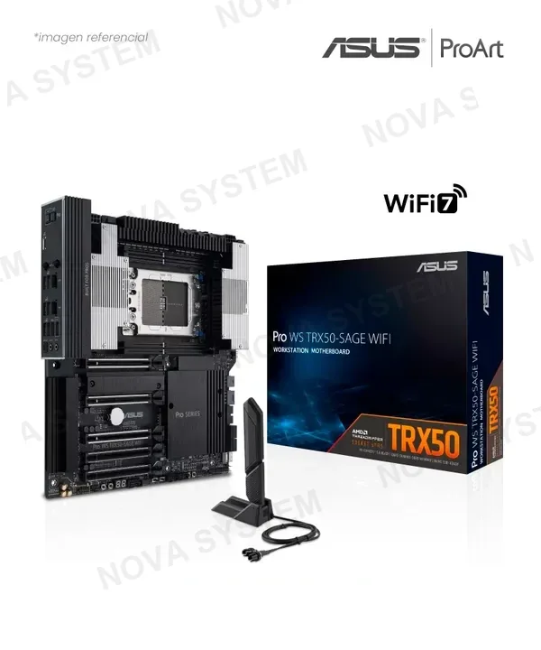 ASUS PLACA ASUS PRO WS TRX50-SAGE WIFI SOCKET STR5 AMD TRX50 DDR5 M.2 SATA 6GB WIRELESS & BLUETOOTH USB CEB FORM FACTOR