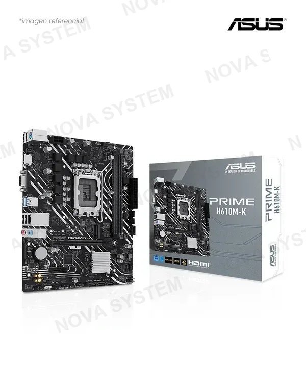 ASUS PLACA ASUS PRIME H610M-K LGA 1700 INTEL H610 DDR5 M.2 SATA 6G USB 3.0 MATX