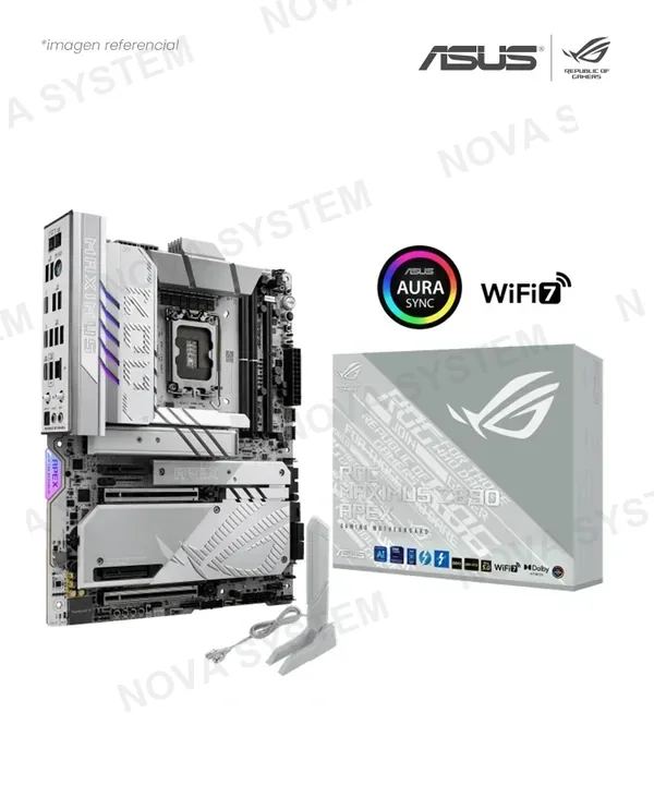 ASUS PLACA ASUS ROG MAXIMUS Z890 APEX INTEL Z890 LGA 1851 DDR5 M.2 SATA 6GB WI-FI 7 BLUETOOTH ATX