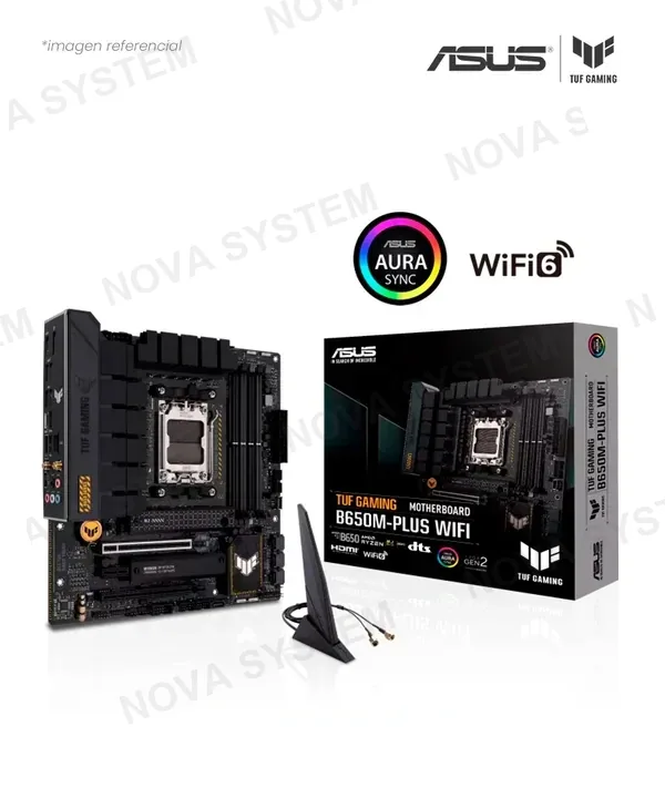ASUS PLACA ASUS TUF GAMING B650EM-PLUS WIFI AM5 AMD B650 DDR5 HDMI DP M.2 SATA 6GB BLUETOOTH USB 20GB M-ATX