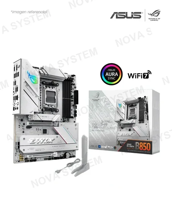 ASUS PLACA ASUS ROG STRIX B850-A GAMING WIFI AM5 AMD B850 DDR5 HDMI DP M.2 SATA 6GB BLUETOOTH 5.4