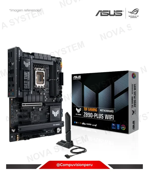 ASUS PLACA ASUS TUF GAMING Z890-PLUS WIFI INTEL Z890 LGA 1851 DDR5 HDMI DP M.2 SATA 6GB BLUETOOTH 5.4 USB 20GB ATX