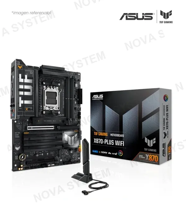 ASUS PLACA ASUS TUF GAMING X870-PLUS WIFI AMD X870 AM5 DDR5 HDMI DP M.2 SATA III BLUETOOTH V5.4 USB4 ATX
