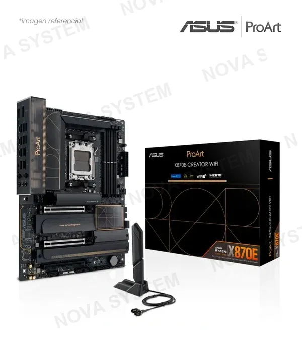 ASUS PLACA ASUS PROART X870E-CREATOR WIFI AMD X870E AM5 DDR5 HDMI DP USB4 SATA III BLUETOOTH V5.4 ATX
