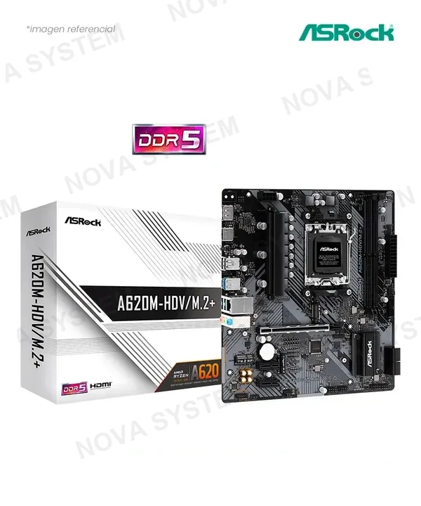 Asrock PLACA ASROCK A620M-HDV/M.2 AMD A620 AM5 DDR5 HDMI DP M.2 SATA3 MICRO ATX 90-MXBLL0-A0UAYZ