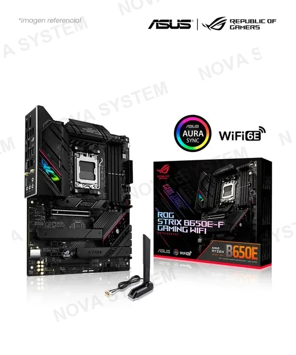 ASUS PLACA ASUS ROG STRIX B650E-F GAMING WIFI AM5 AMD B650 DDR5 SATA 6GB M.2 BLUETOOTH USB 3.2 ATX