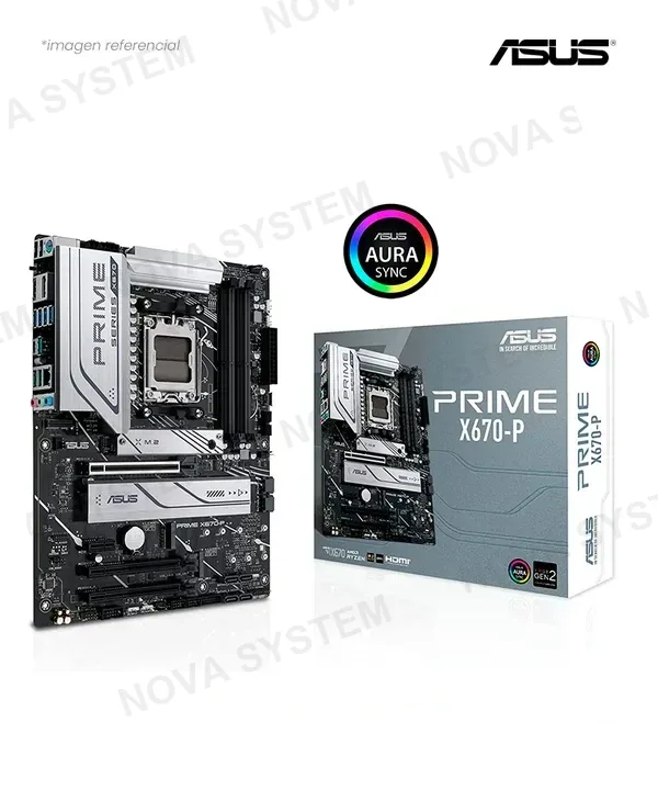 ASUS PLACA ASUS PRIME X670-P AM5 AMD X670 DDR5 M.2 USB 3.2 SATA ATX
