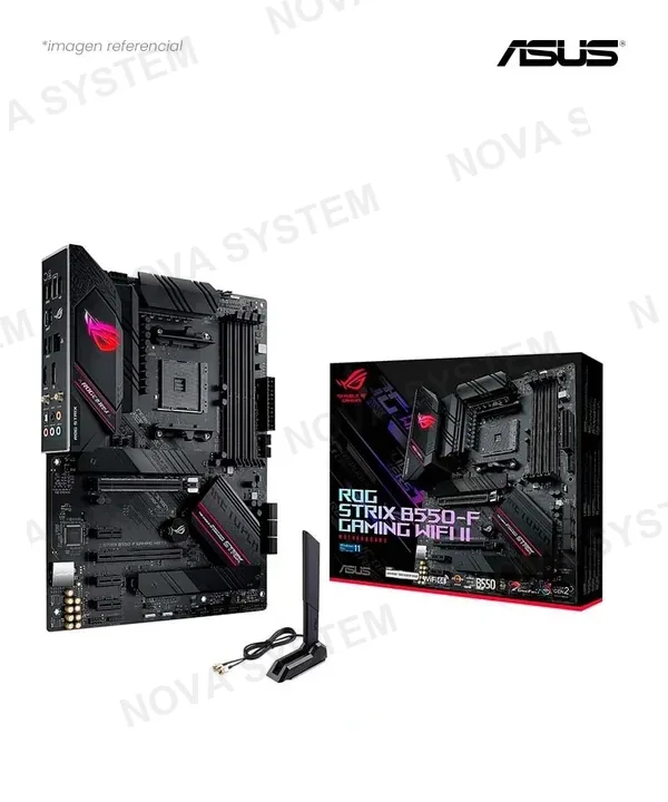 ASUS PLACA ASUS ROG STRIX B550-F GAMING WIFI II AMD B550 RYZEN AM4 DDR4 HDMI DP M.2 SATA 6GB/S WI-FI 6E BLUETOOTH V5.2 ATX