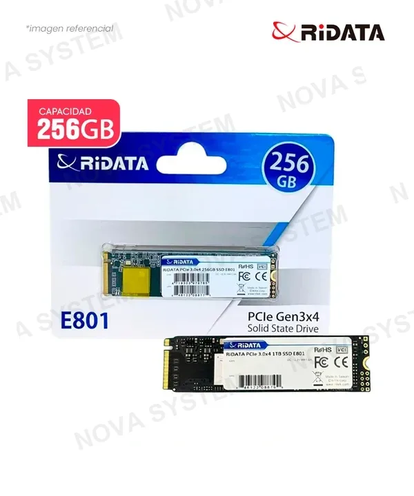 Elise DISCO SOLIDO SSD 256GB RIDATA E801 256GB NVME M.2 PCIE GEN3X4 2280 E801-256GB