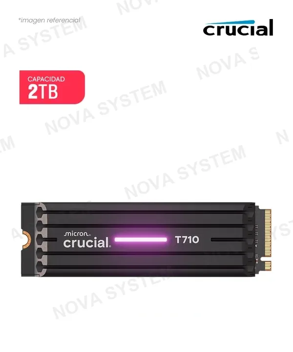 Crucial DISCO SOLIDO SSD 2TB CRUCIAL T710 PCIE GEN5 NVMW 2280 M.2 WITH HEATSINK CT2000T710SSD5