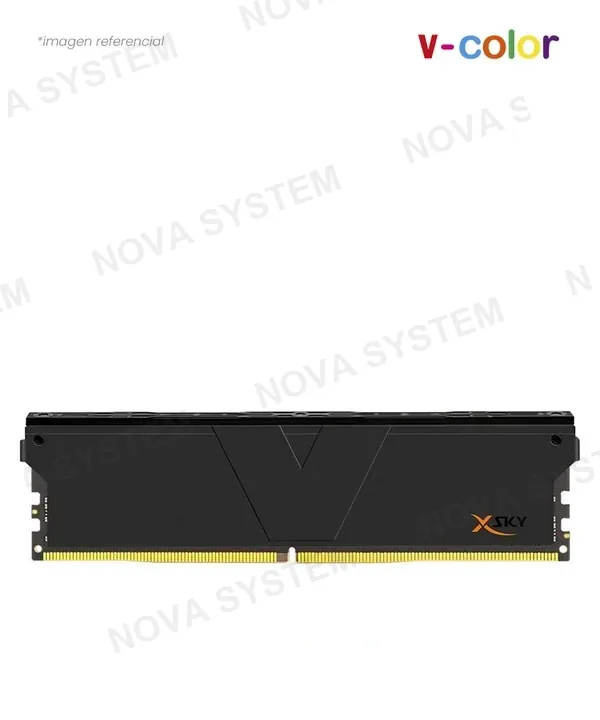 V-Color MEMORIA 16GB DDR5 BUS 6000MHZ V-COLOR MANTA XSKY BLACK SK HYNIX ORIGINAL IC GAMING CL30 1.25V TMXSAO1660830KKK-(1)