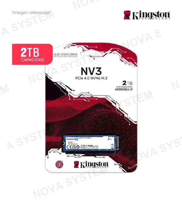 Kingston DISCO SOLIDO SSD 2TB KINGSTON SNV3S/2000G PCI-E 4.0 X4 CON NVME