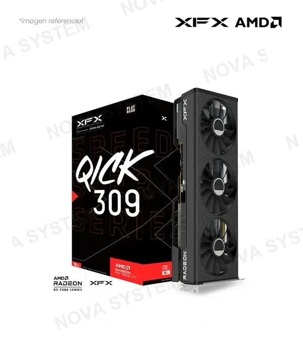 XFX VIDEO XFX SPEEDSTER QICK 309 AMD RADEON RX 7600 XT 16GB GDDR6 128BIT HDMI DP RX-76TQICKBP