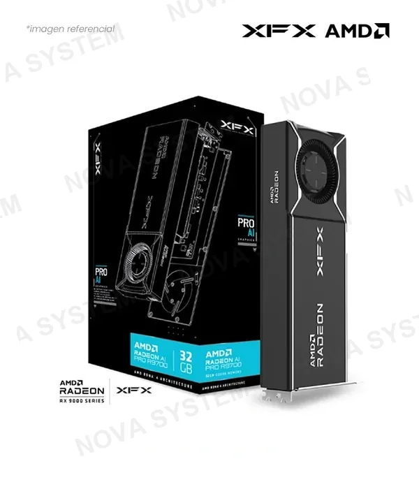 XFX VIDEO XFX AMD RADEON AI PRO R9700 32GB GDDR6 4XDP AMD RDNA 4 SP 4096 256BIT DP PCI-E 5.0 RX-97XPROAIY