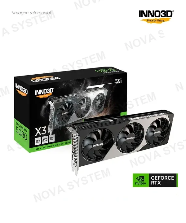 Inno 3D VIDEO INNO3D GEFORCE RTX 5080 X3 16GB GDDR7 256-BIT CUDA 10752 N50803-16D7X-17603930