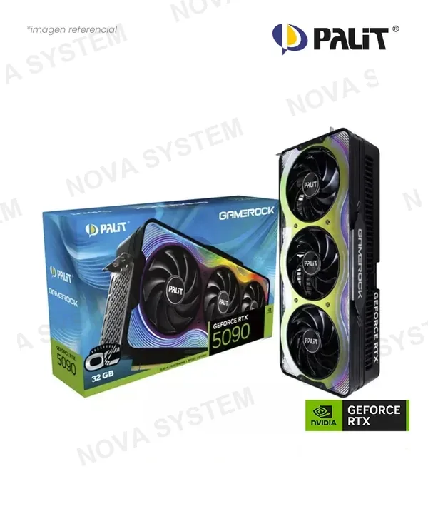 Palit VIDEO PALIT GEFORCE RTX 5090 GAMEROCK OC 32GB GDDR7 512BITS CUDA 21760 HDMI DP NE75090S19R5-GB2020G